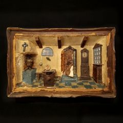 内野隆文 冬の旅 絵画 F4号 現代アート 人物 肖像 崇高 額縁 真作