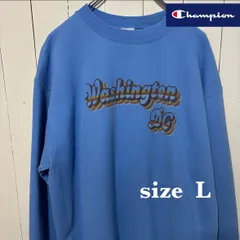 【古着】champion(チャンピオン)スウェット L ブルー US古着 カレッジロゴ アメカジ トレーナー ワシントンD.C.