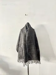 【未使用】LAPUAN KANKURIT　ショールウィズポケット　ダークグレー　