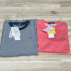 【新品未使用品】 HUITIEME ウィッテム シャツ Mサイズ 半袖 タグ付き ピンク ボーダートップス 2枚セット H