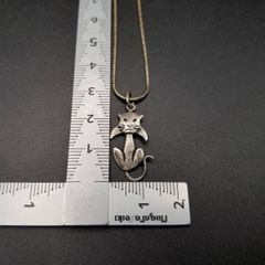 新品 ナバホ族 Navajo インディアンジュエリー ネックレス 猫 ネコ 