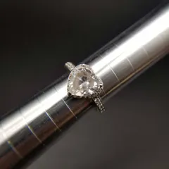 ハート キュービックジルコニア 925 シルバー ヴィンテージ リング 指輪 銀 キュート カクテルリング ウェディング SU980