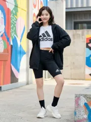 アディダス ブラック ハーフパンツ レギンス_M