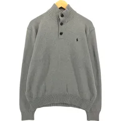 古着 ラルフローレン Ralph Lauren POLO RALPH LAUREN コットンニットハーフボタンセーター メンズL相当/eaa522225