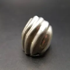 MEXICO TAXCO メキシコ タスコ 重量感 27.5ｇ ウェーブ ライン カット 存在感 厚め 925 ヴィンテージ シルバー リング 指輪 Y14-T