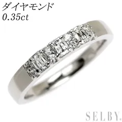 Pt1000 クリスカット/ラウンド ダイヤモンド リング 0.35ct