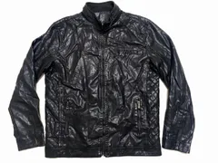 フェイクレザーブルゾン 黒 ブラック アメリカ古着