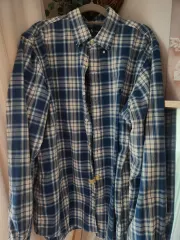 ポロラルフローレン ブルー CHECK シャツ XL