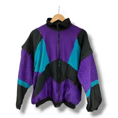 ナイロンジャケット 秋 冬 紫 パープル 古着