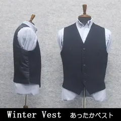 スーツベスト　テーラードベスト 中綿入り　濃紺/マイクロ千鳥格子　5ボタン　S/M/L/LL　秋冬物　ジレ　SSV3206-88