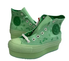 コンバース CONVERSE ALL STAR ANCCO CHUNKYLINE HI オールスター チャンキーライン 厚底スニーカー パステルグリーン 1SD281 レディース靴 スニーカー グリーン 23.5cm 101sh-2433
