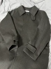 新品) ビースロー オーバーサイズ カシミア バルマカーン オリーブ S