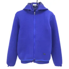 【美品】カルバンクラインゴルフ 3WAYジップパーカー ブルー ×ネイビー メッシュ調 ブルゾン メンズ M ゴルフウェア CalvinKlein