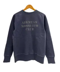 バズリクソンズ BUZZ RICKSON'S 東洋 クルーネックスウェットシャツ  紺 「AIR MENS MOSQUITO CLUB」プリント バックプリント スウェット ネイビー Lサイズ 101MT-5518