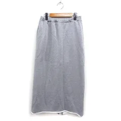 レプシィム ローリーズファーム LEPSIM LOWRYS FARM スウェット タイトスカート ロング丈 スリット ラメブレンド コットン 綿 F グレー 灰 /FT49