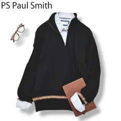 ポールスミス ハーフジップ ウール ニット セーター トップス XL ブラック