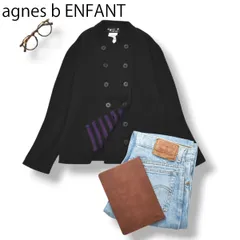 フランス製 アニエスベー アンファン ダブル ニット カーディガン ブラック ♪