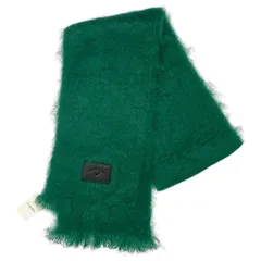 未使用品 LOEWE ロエベ マフラー モヘア レザー グリーン