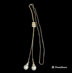 超人気♡レディース♡ネックレス♡ペンダント♡ロング♡パール風 　ゴールド