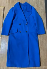 ZARA ザラ ダブルブレスト ブルー オーバーサイズ ロングコート