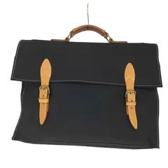 サザビー SAZABY レザーハンド キャンバスビジネスバック メンズ 表記無 