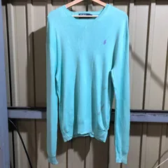 1261 Polo by Ralph Lauren セーター ミントグリーン S ポロバイラルフローレン ニット コットン ワンポイント 刺繍ロゴ ポロポニー 古着卸 アメリカ仕入