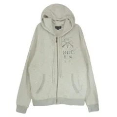 POLO RALPH LAUREN ポロ・ラルフローレン POLO JEANS  U.S.R.L 刺繍 ミリタリー プリント フルジップ スウェット パーカー グレー系 L【中古】