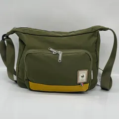 BN7277□le coq sportif ルコック ナイロン ショルダーバッグ カーキ 軽量