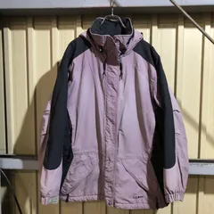 1262 L.L.Bean マウンテンジャケット パープル M エルエルビーン ナイロンジャケット フルジップ アウトドア ワンポイント プリントロゴ 古着卸 アメリカ仕入