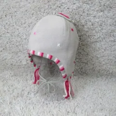 【新品 未使用 キッズ ガールズ】 Star studdedフード型トリムフリースキャップ帽