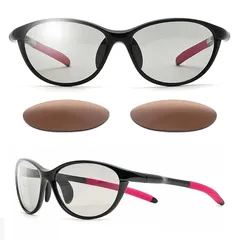 [E-FIT] スポーツサングラス 2種類のレンズセット 超軽量モデル アジアンフィット 紫外線カット UV400カット ブルーライトカット ケースセット EF-S209-C1 0