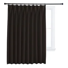 NICETOWN 広い幅150 カーテン 遮光 紫外線対策 断熱 防寒 省エネ 部屋仕切り プライバシー保護 客間 子ども部屋 寝室 アジャスターフック付き ブラウン 150x230cm 1枚入