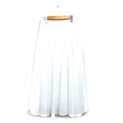 ピノーレ PINORE ギャザースカート ロング 38 ホワイト 白 /KT33