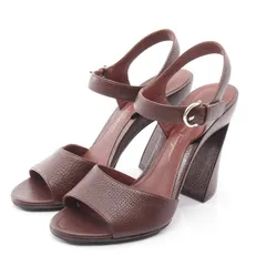 サルヴァトーレフェラガモ Salvatore Ferragamo サンダル ガンチーニ レッド レザー サンダル レディース Used A