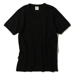 アヴィレックス アビレックス AVIREX リブ 半袖 ヘンリーネック Tシャツ デイリー 7834934019 6143504 メンズ アンダーウェア 下着 XL ブラック