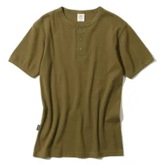 アヴィレックス アビレックス AVIREX リブ 半袖 ヘンリーネック Tシャツ デイリー 7834934019 6143504 メンズ アンダーウェア 下着 XL オリーブ