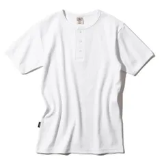 アヴィレックス アビレックス AVIREX リブ 半袖 ヘンリーネック Tシャツ デイリー 7834934019 6143504 メンズ アンダーウェア 下着 XL ホワイト