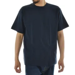 ヘインズ Hanes Tシャツ BEEFY-T ビーフィーTシャツ H5180 パックTシャツ 1枚入り メンズ レディース 無地 厚手 綿100％ タグレス 丸胴編み L ネイビーのサムネイル