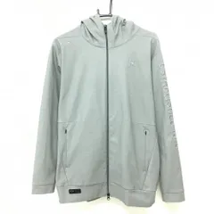 【超美品】オークリー ジップパーカー グレー ロゴ刺しゅう ダブルジップ メンズ XL  ゴルフウェア Oakley
