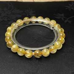 放射ゴールドルチル7mm × ギベオンゴールド8mm｜内径17cm｜覚醒×金運