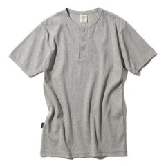 アヴィレックス アビレックス AVIREX リブ 半袖 ヘンリーネック Tシャツ デイリー 7834934019 6143504 メンズ アンダーウェア 下着 L グレー
