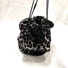 美品★LUDLOW ラドロー 巾着 ショルダーバック ポーチ ハンドバッグ レオパード 豹柄のサムネイル