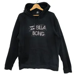 BILLABONG/ビラボン パーカー フーディー プルオーバー フロントプリント オーバーサイズ ビッグシルエット ポルトガル製 Lサイズ ブラック