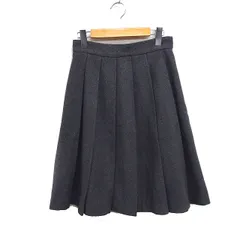 フリークスストア FREAKS STORE プリーツスカート ひざ丈 無地 メルトン S グレー 灰 /FT19