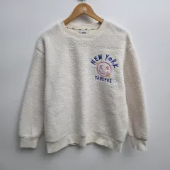 S MLB NEW YORK ニューヨーク・ヤンキース フリース スウェット 白