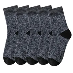 [DeerLuxe] メンズ ソックス 5足セット 靴下 フリーサイズ (F.ブラック) [F.ブラック]