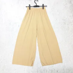 UNIQLO ユニクロ プリーツ ストレート パンツ 丈短め ワイド ベージュ XSサイズ ◎_□〇