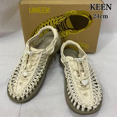 KEEN キーンユニークアストリア サンダル 24.5 ホワイト/マルチカラー
