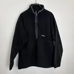 S00180 patagonia Black ブラック｜フリースジャケット メンズ FREESIZE｜無地 ロゴタグ欠損｜Y2K 90S 古着 大人気 一点物 ヴィンテージ フォロー割あり｜アウトドア カジュアル