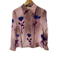 希少★GUCCI 長袖シャツ ブラウス シースルー ボウタイ サイズ36 中古・古着通販】GUCCI (グッチ) シースルー ボタニカルパターン
